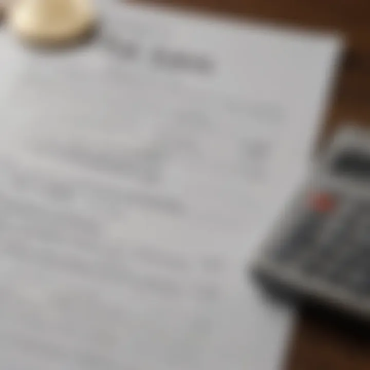 FHA loan documentation with a calculator and financial statements