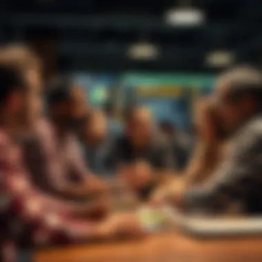 A diverse group of individuals discussing financial strategies