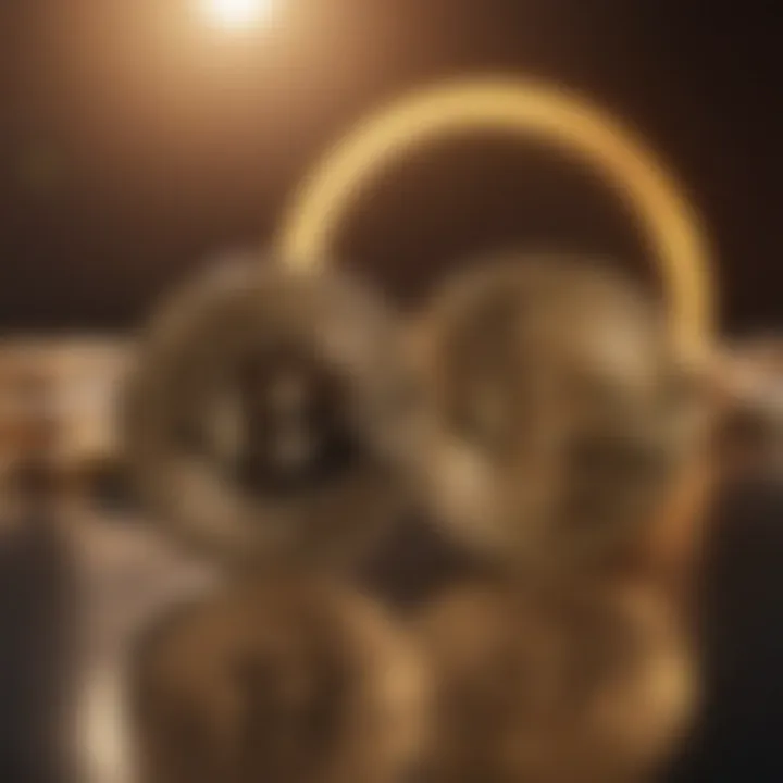 Depiction of cryptocurrency options for secure transfers
