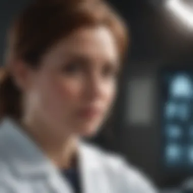 Analyzing Imaging Results Radiology technician analyzing imaging results