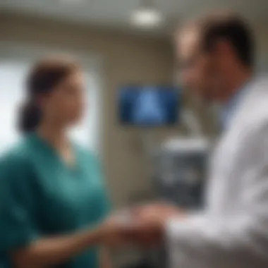 Consulting with Medical Team Radiology technician consulting with medical team