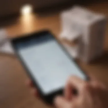 Smartphone Scanning a Receipt Visual representation of a smartphone scanning a receipt