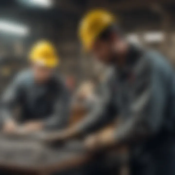Sheet metal workers collaborating on a project