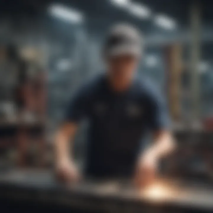 Training session for aspiring sheet metal workers