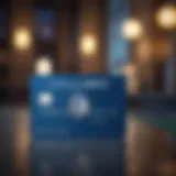 Elegant American Express Blue Travel card on a travel guide