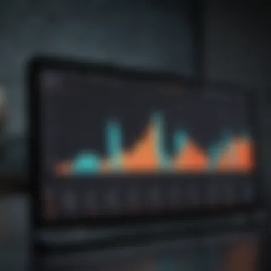 Stock Performance Data Visualization Graph illustrating stock performance over time with investment app data
