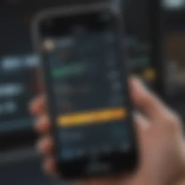 User Interface of Stock Investment App User interface of a popular stock investment app showcasing diverse features