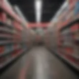 Vibrant display of discount tags in a retail store