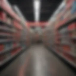 Vibrant display of discount tags in a retail store