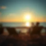 A serene weekend scene depicting relaxation and financial planning