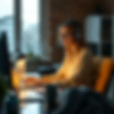 A virtual assistant working on tasks for clients