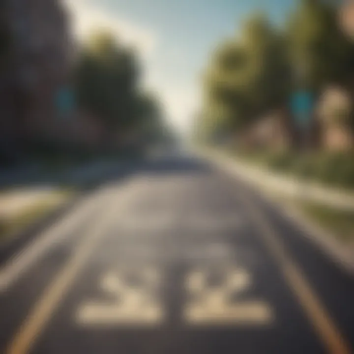 Illustration of a road sign showing different paths for singles and couples