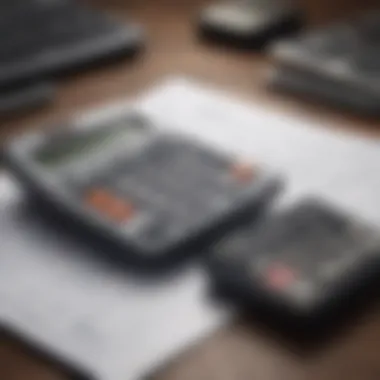 Conceptual image of finance documents and a calculator