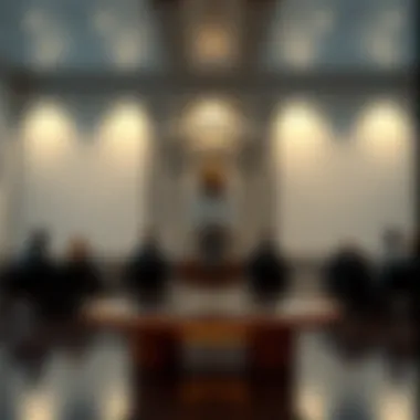 Central bank meeting discussing interest rates