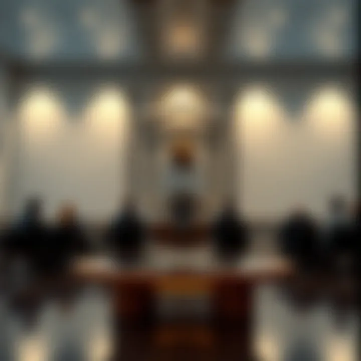 Central bank meeting discussing interest rates