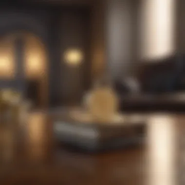 Golden key representing ownership in real estate