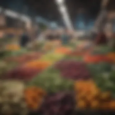 Abundance of Fresh Produce Fresh produce at a market stall