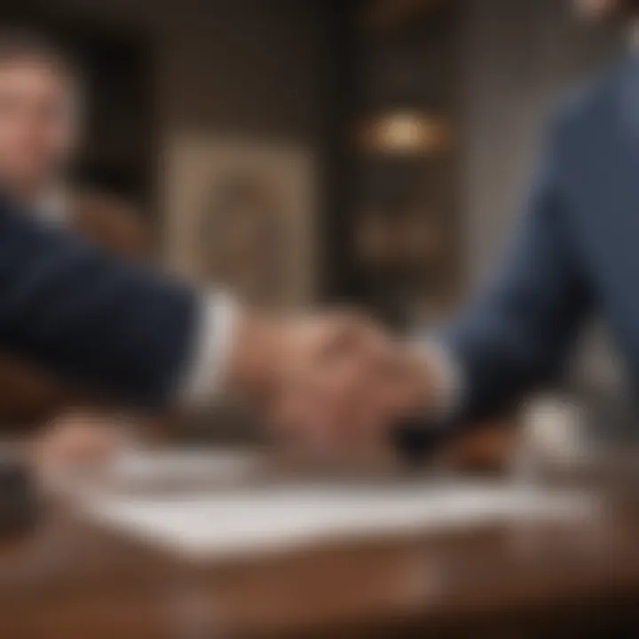 Handshake between borrower and hard money lender