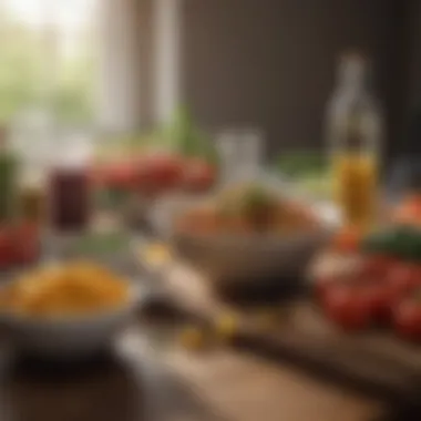 Nutrient-Rich Meal Ingredients Healthy vegetarian meal preparation ingredients
