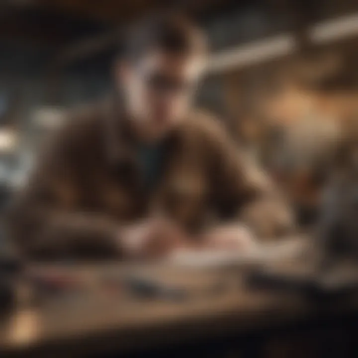 Creative professional designing graphics on a digital tablet