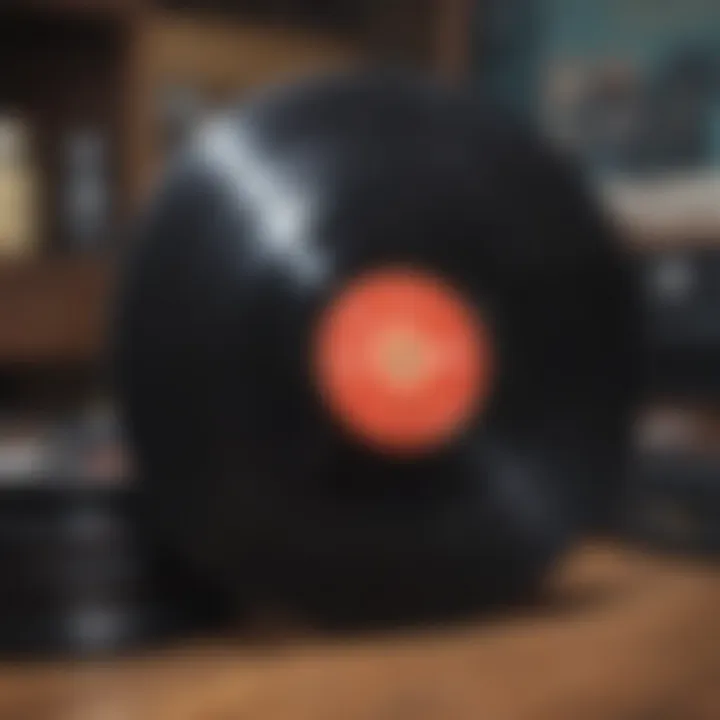 Vintage vinyl records collection