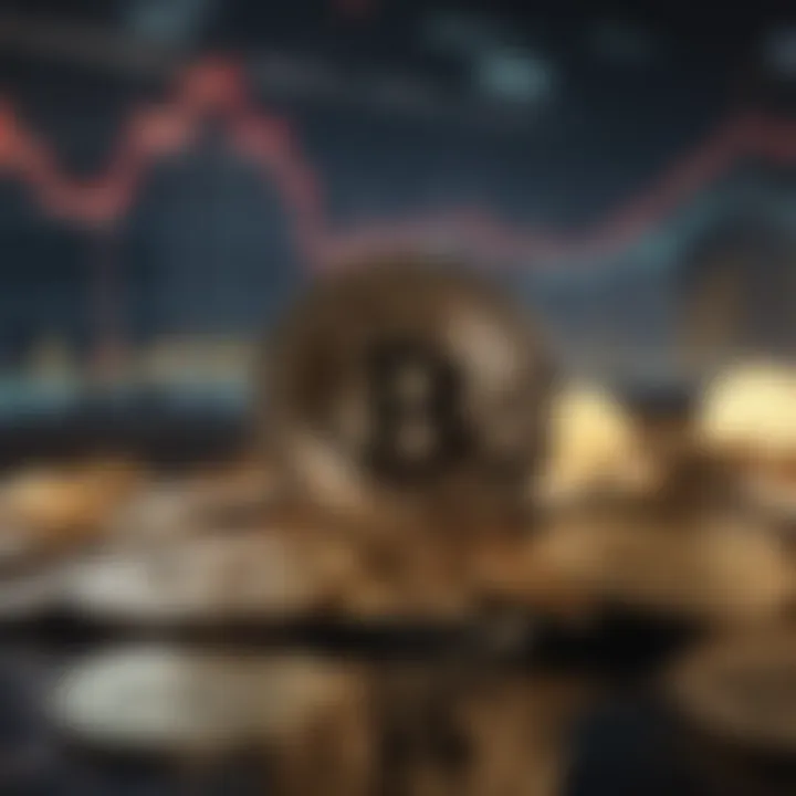 Graph showcasing cryptocurrency market trends over time