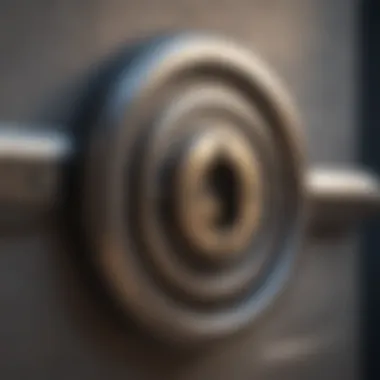 Symbol of Security in Digital Banking A secure lock symbolizing security features in digital banking.
