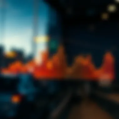 An elegant graph depicting market fluctuations over time