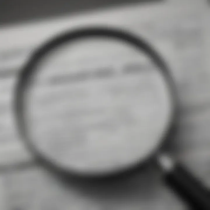 Illustration of a magnifying glass focusing on IRS refund details