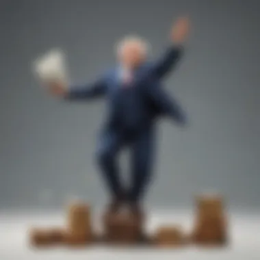 Illustration of a person juggling work and social security regulations