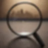 Elegant magnifying glass symbolizing due diligence