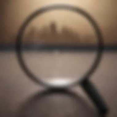 Elegant magnifying glass symbolizing due diligence