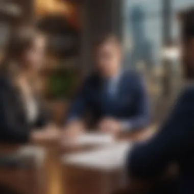 Personalized Financial Consultation A local financial advisor consulting with a client