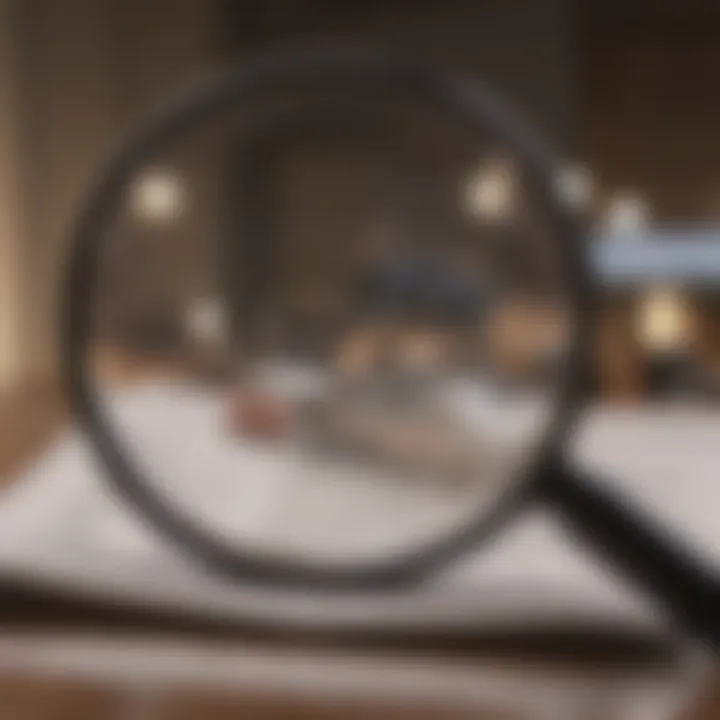 Magnifying glass analyzing closing costs