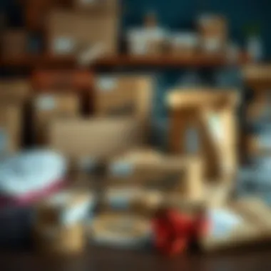 Various packaging materials for mailing