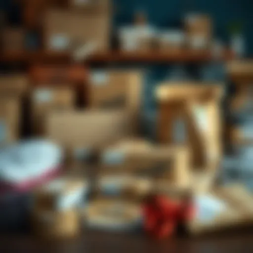 Various packaging materials for mailing