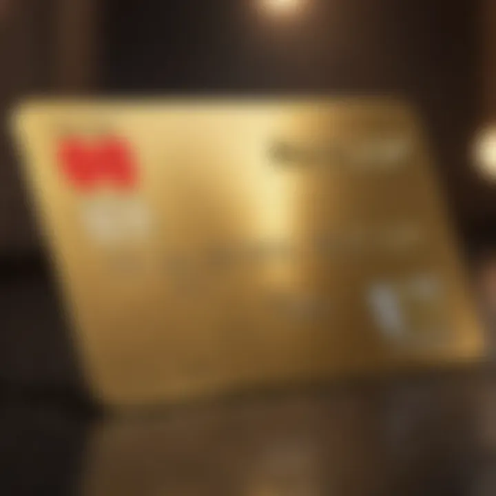 Golden credit card symbolizing exclusive membership