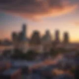 Elegant Maryland skyline at sunset
