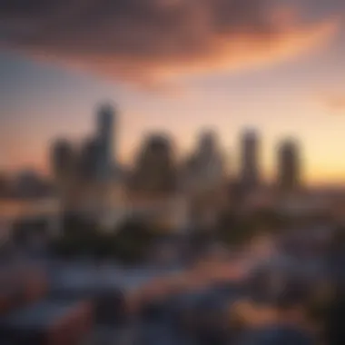 Elegant Maryland skyline at sunset