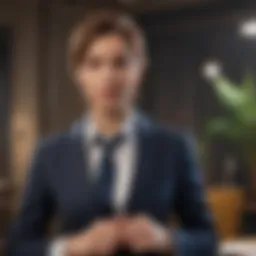 Professional attire in a corporate setting