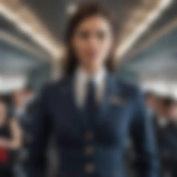 Elegant Flight Attendant Uniform