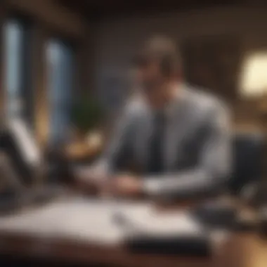 Sophisticated Tax Consultant Analysis Sophisticated Tax Consultant Analyzing Financial Data