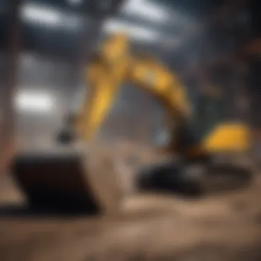 Modern construction machinery at work