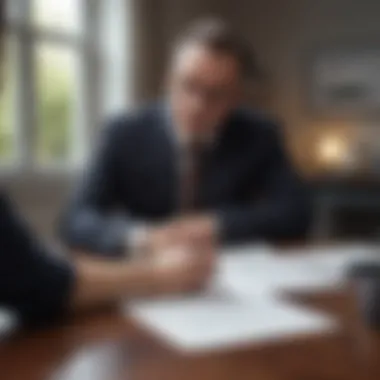 Illustration of a person signing mortgage paperwork