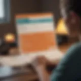 A person reviewing their credit report with concern