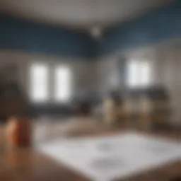 Blueprint of a home renovation project