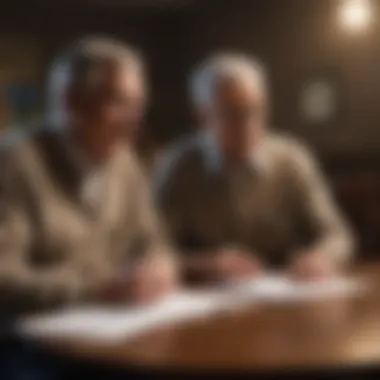 Strategic Retirement Planning Session Client and financial advisor discussing retirement plans