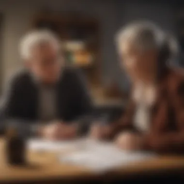Consultation on Mortgage Options A financial advisor discussing mortgage options with an older adult