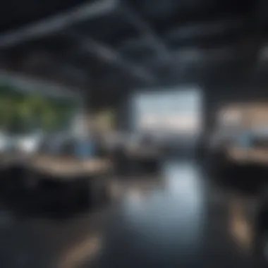 Thriving Technology Hub A thriving technology hub bustling with innovation and talent