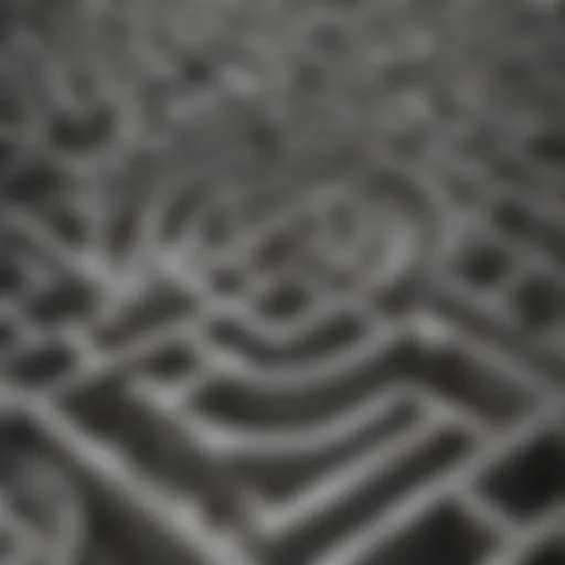 Conceptual artwork of a labyrinth symbolizing navigating the IRS refund process